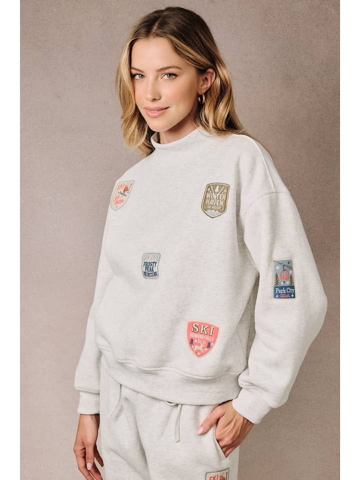 Ski Patch High Neck Crew