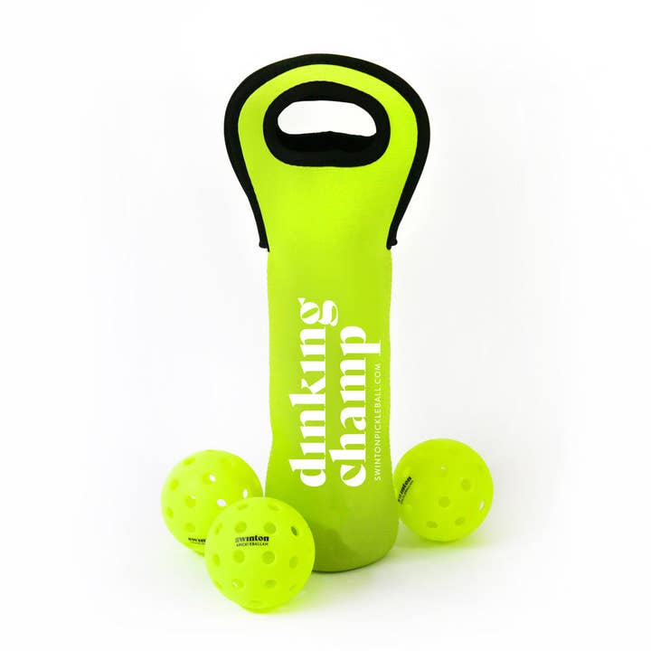 3 Pickleballs in a Wine Bag