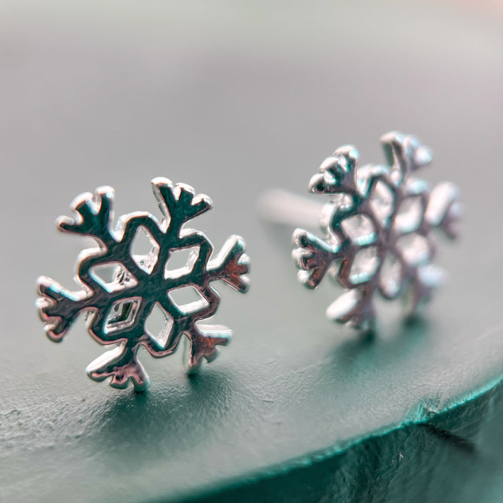 Mini Snowflake Stud Earrings