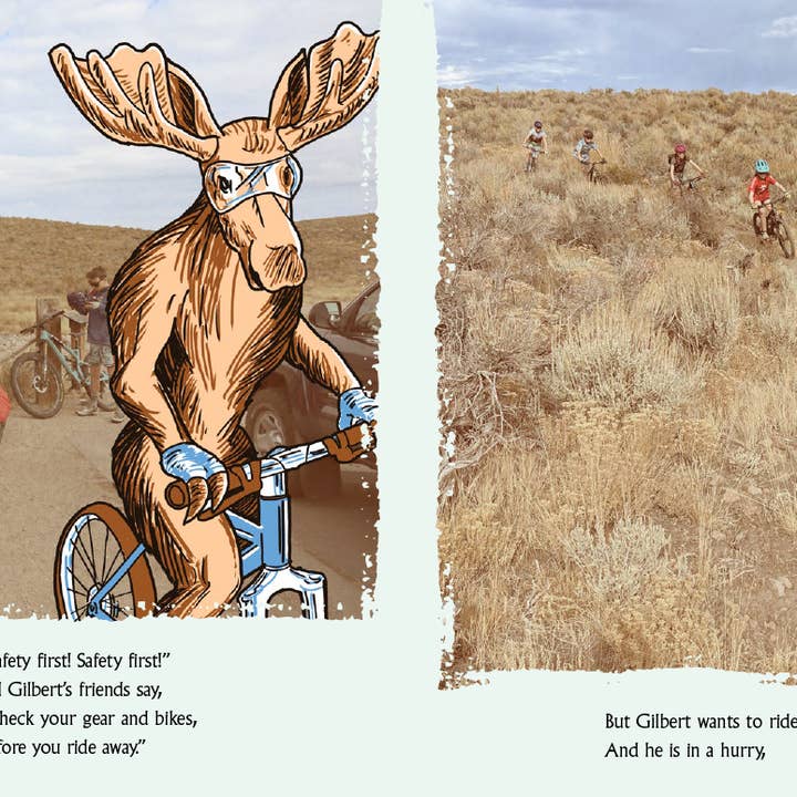 Gilbert The Moose Goes Mountain Biking - Book