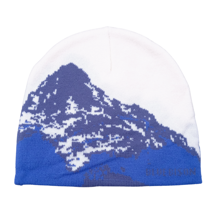 Blue Bison Mountain Peaks Skull Cap