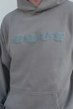 BLUE Flame Hoodie, Faded Grey