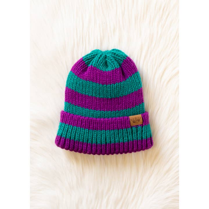 Striped Knit Beanie