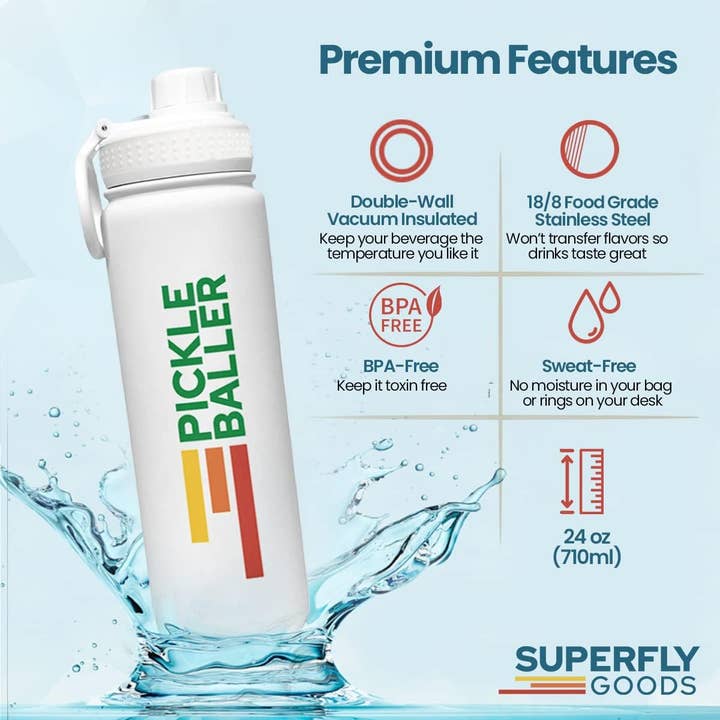 Pickle Baller Stainless 24 oz Water Bottle