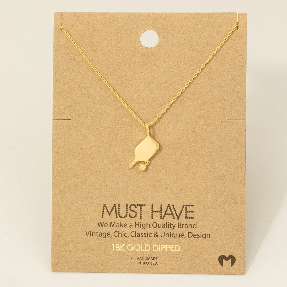 Pickleball Pendant Necklace
