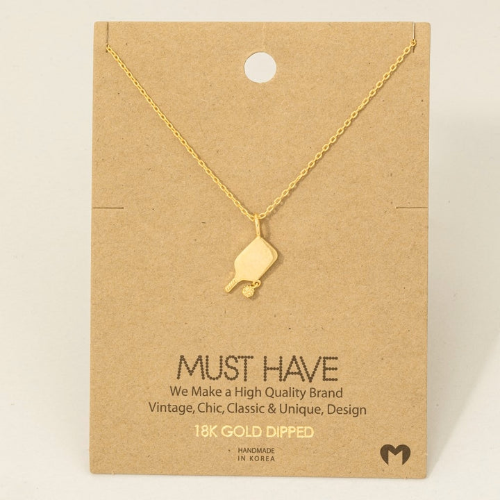 Pickleball Pendant Necklace