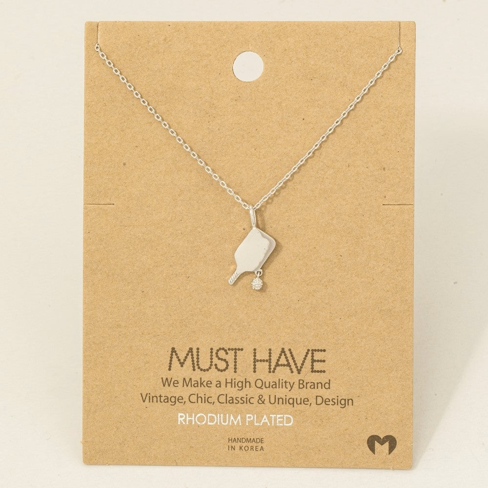 Pickleball Pendant Necklace
