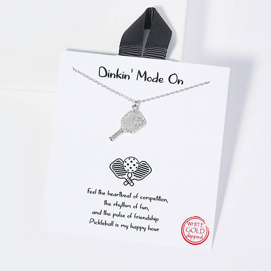 Dinkin' Mode Pickleball Necklace