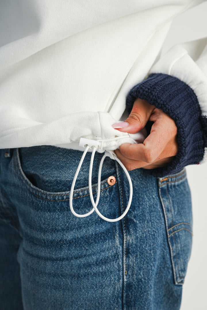 Varsity Stripe Half Zip Pullover
