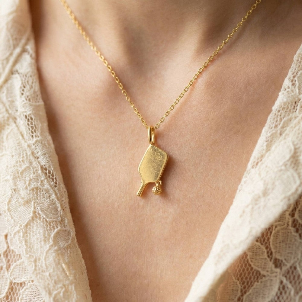 Pickleball Pendant Necklace