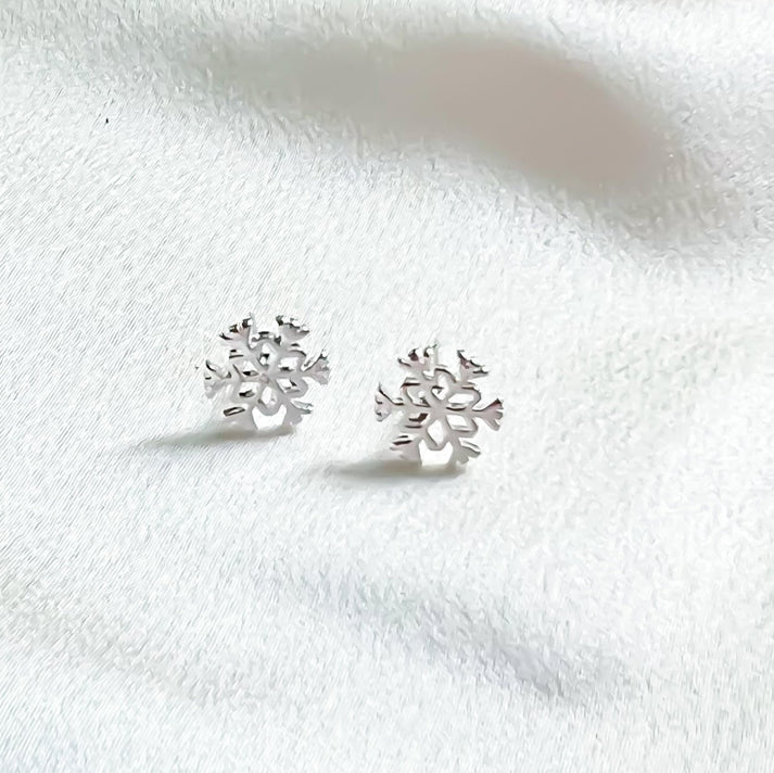 Mini Snowflake Stud Earrings