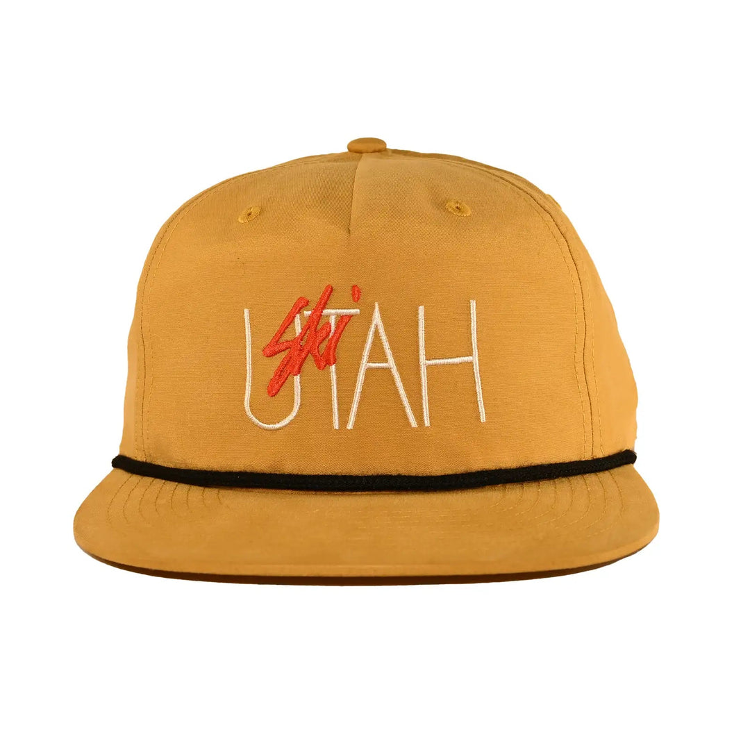SKI UTAH Classic Embroidered Rope Snapback Hat