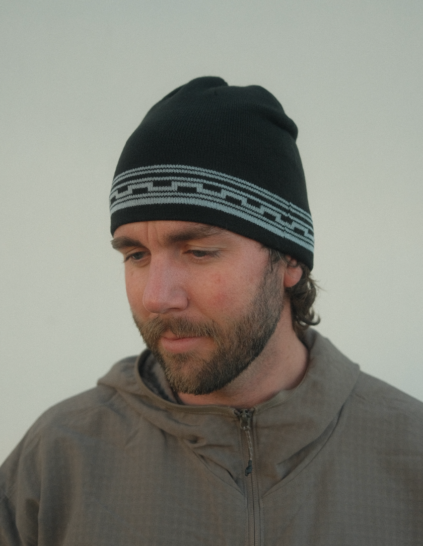 Blue Bison Black Ice Beanie Skull Cap