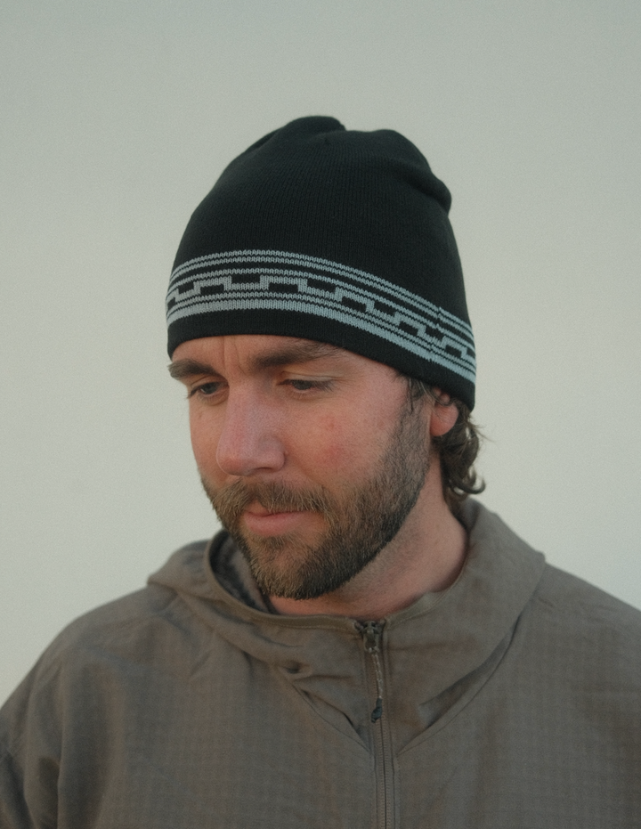 Blue Bison Black Ice Beanie Skull Cap