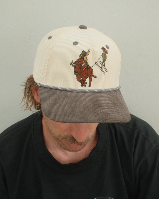 Blue Bison Frog Skijoring Corduroy Hat