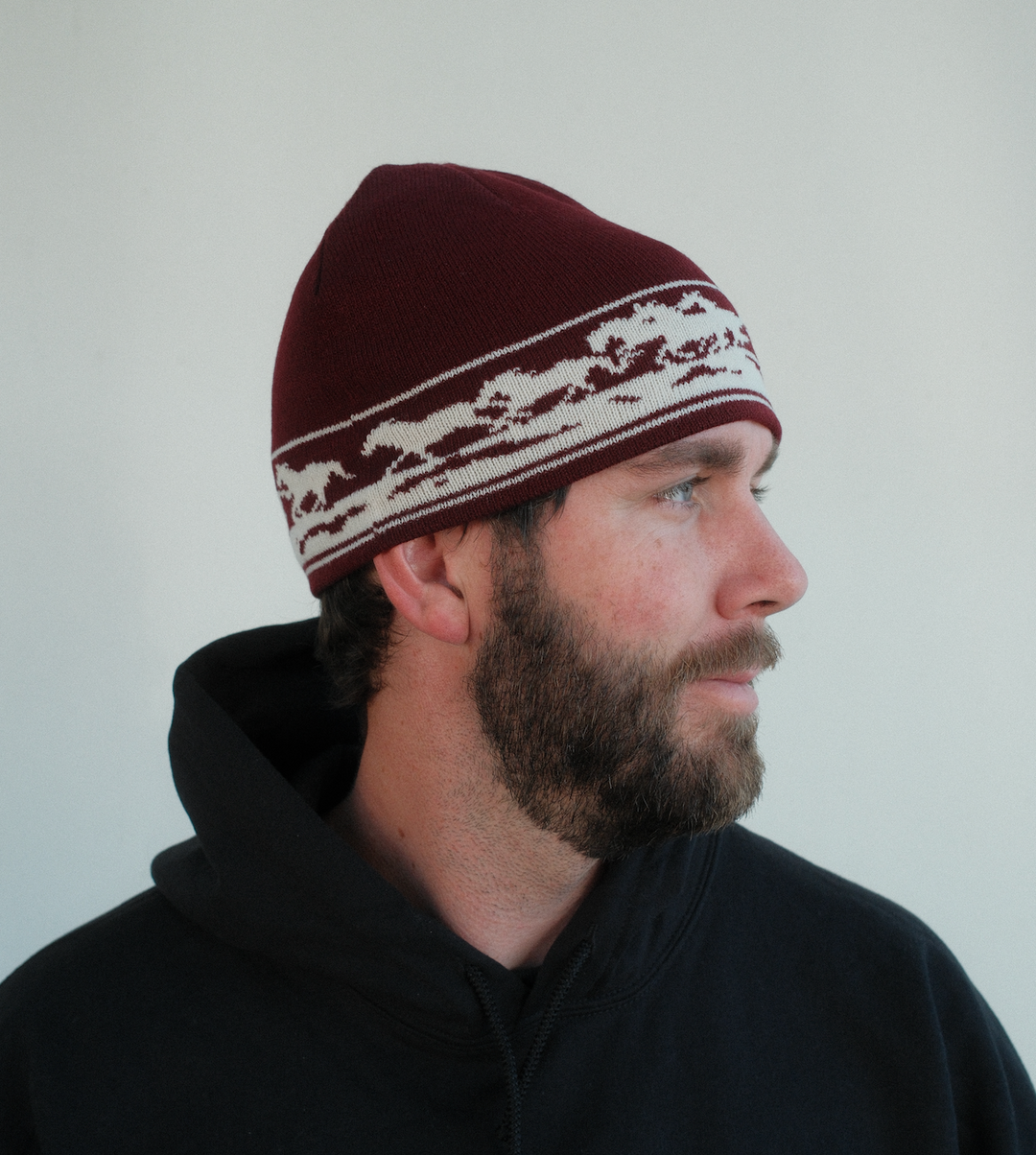 Blue Bison Mustang Skull Cap