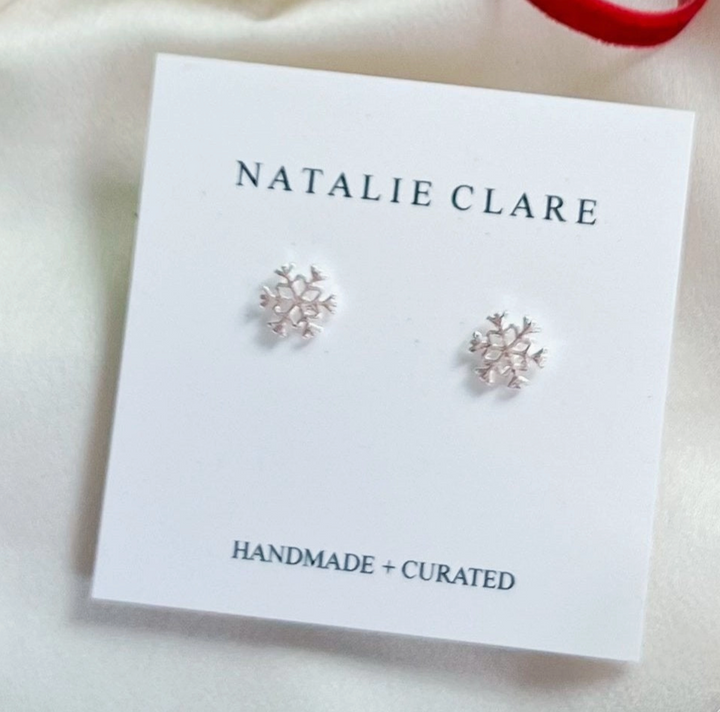 Mini Snowflake Stud Earrings