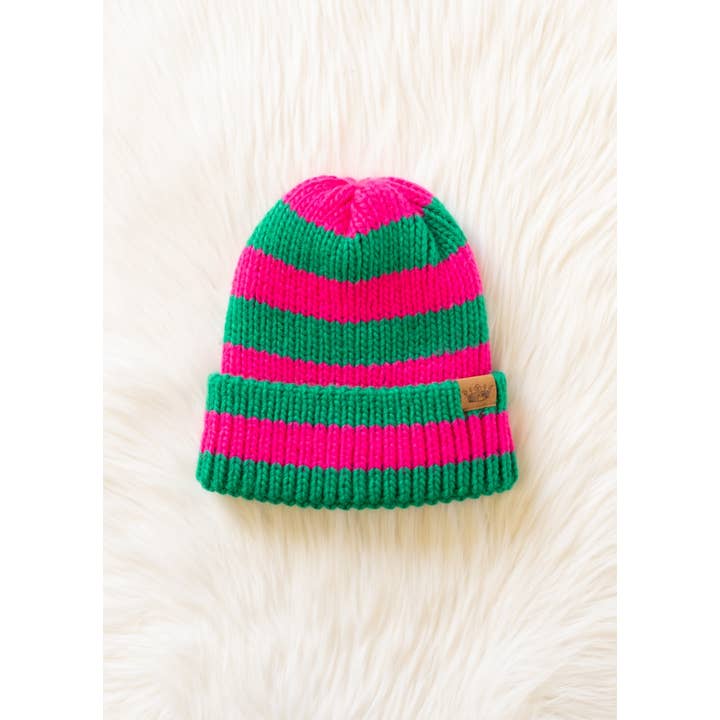 Striped Knit Beanie