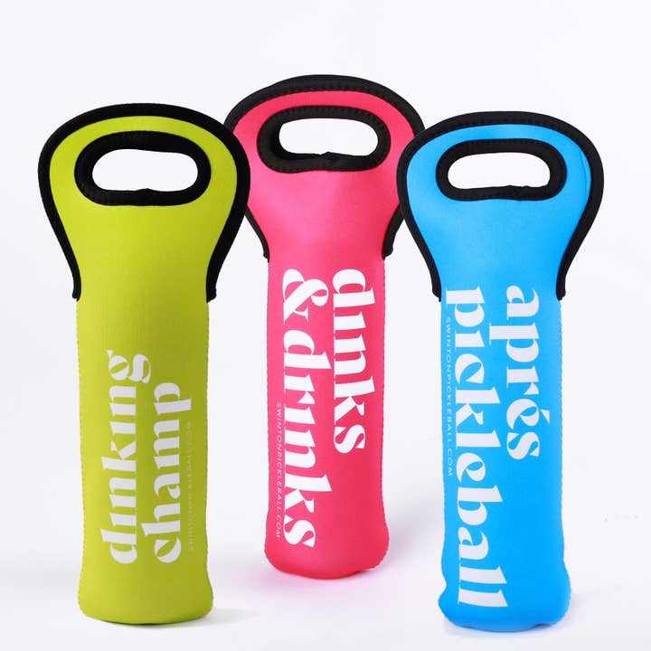 3 Pickleballs in a Wine Bag
